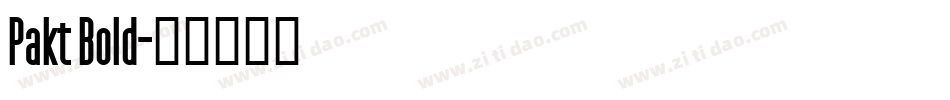 Pakt Bold字体转换